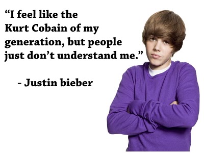 justin bieber quotes pictures. Justin Bieber feels like Kurt